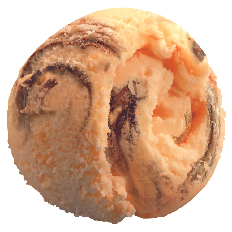 Orange and chocolate ice cream